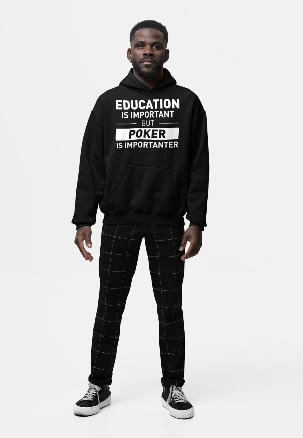 

Толстовка с капюшоном HOBBIES POKER IS IMPORTANTER Henry Tiger, черный