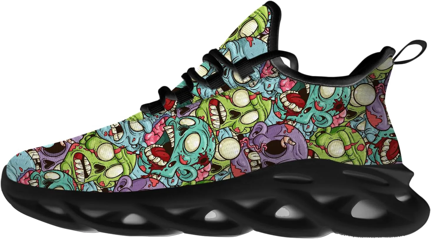 

Кроссовки Ciadoon на Хэллоуин для женщин и мужчин, для бега по дороге, ходьбы и тенниса, дышащие, легкие, подарок для мужчин и женщин, зеленый