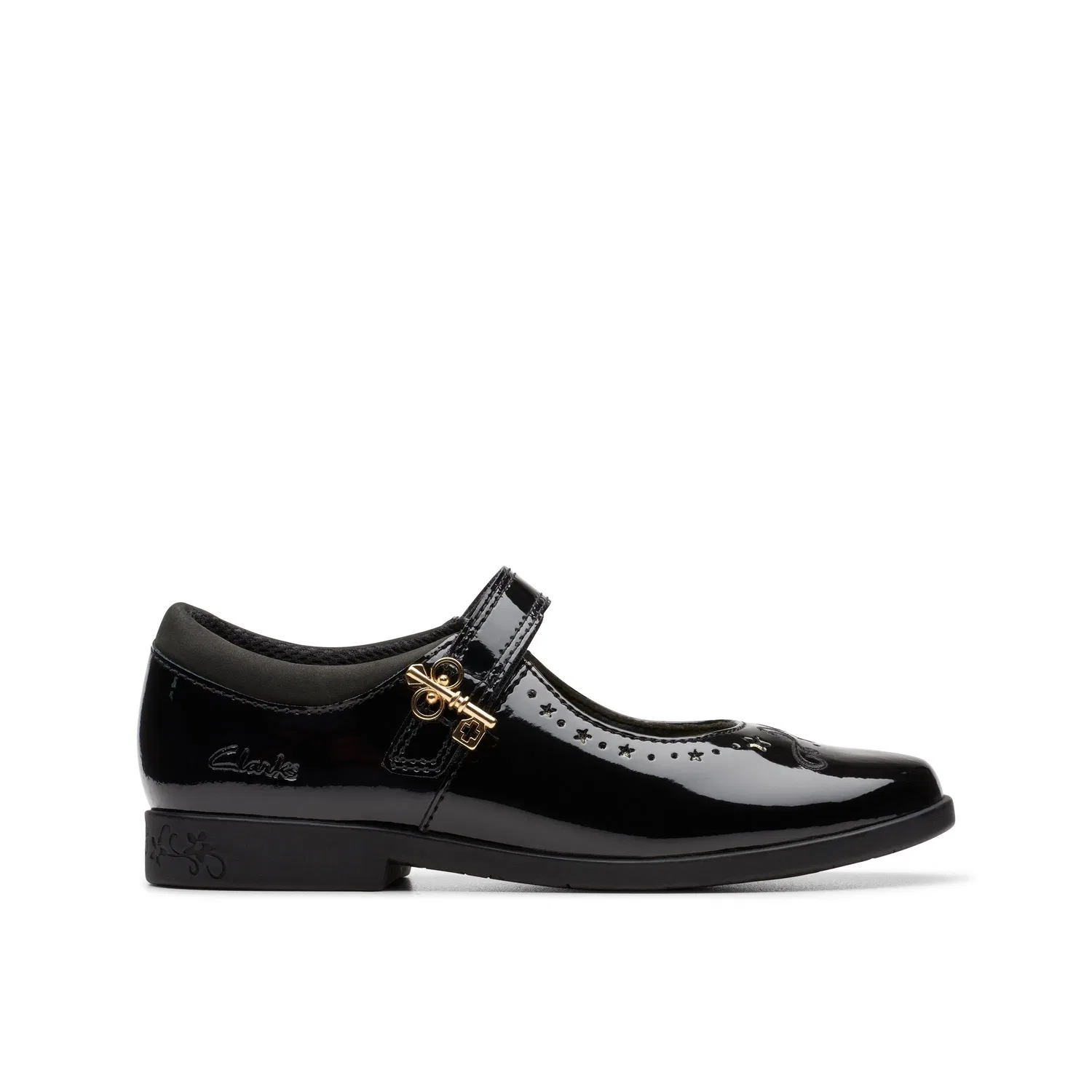 Туфли Mary Jane на липучке Lock Magic Clarks, черный