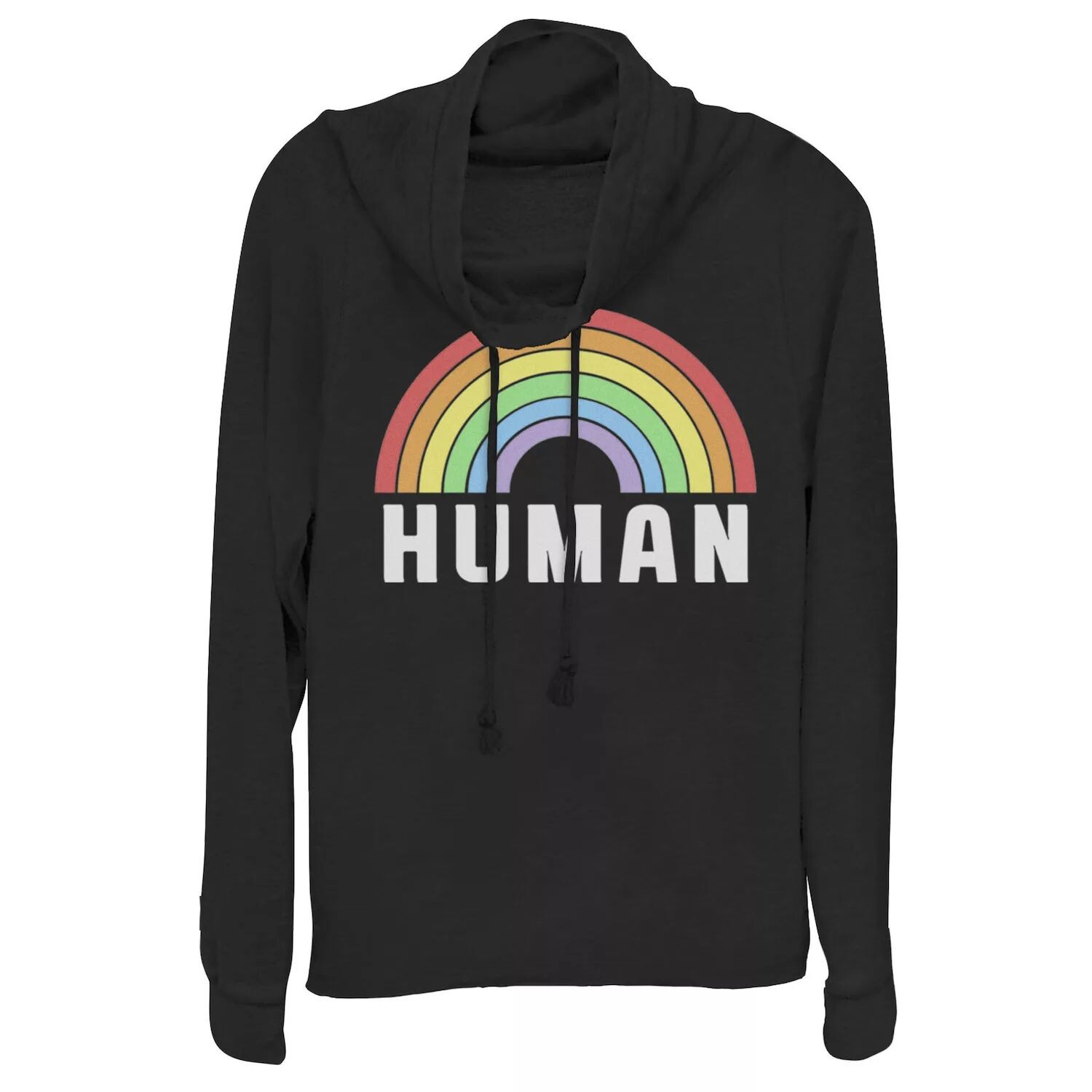 

Толстовка Junior's Human Colorful Pastel Rainbow, черный