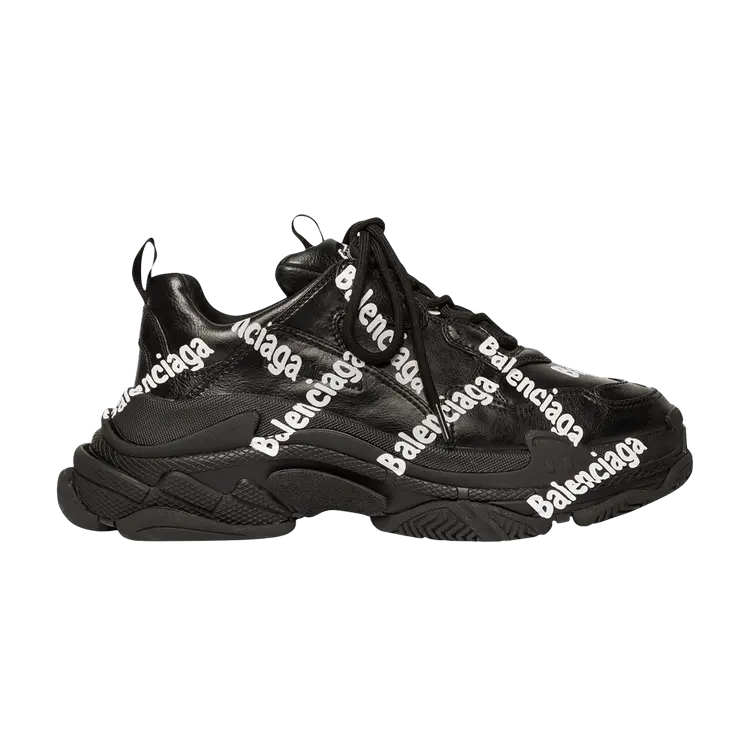Кроссовки Balenciaga Balenciaga Wmns Triple S 'Logotype - Black', черный