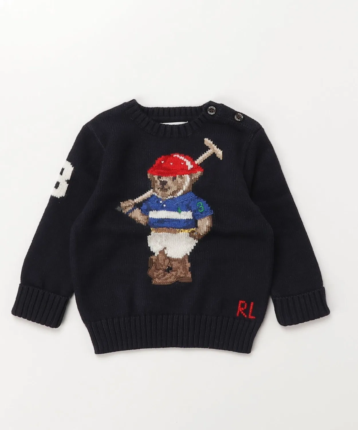 Свитер Polo Bear с круглым воротником, Ralph Lauren, детский, цвет тёмно-синий — фото 4