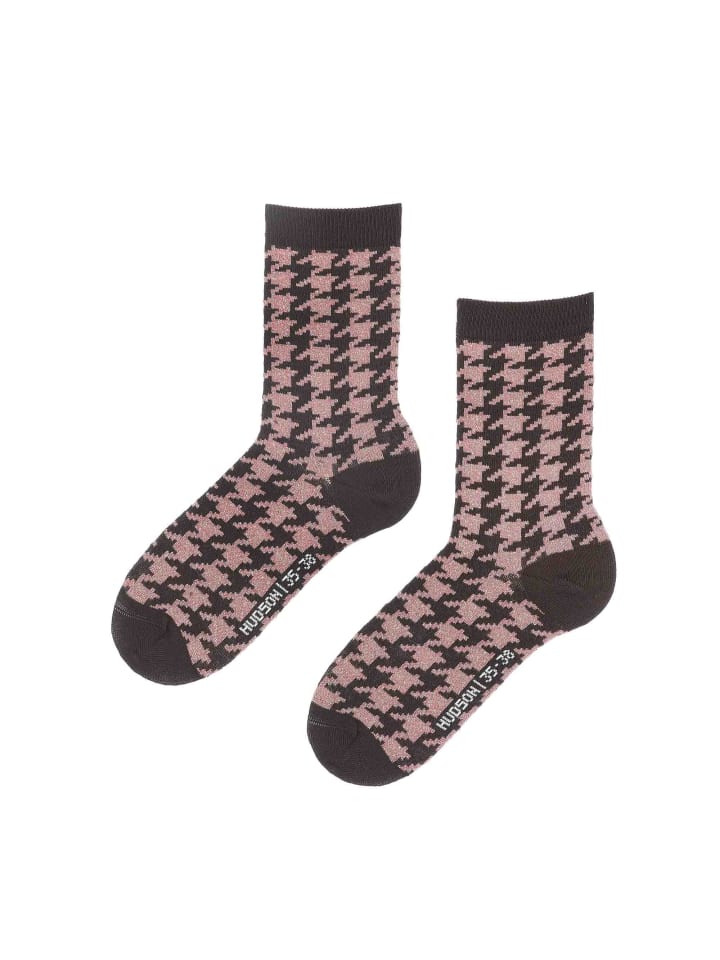 

Носки с клетчатым узором в землисто-коричневом цвете Hudson