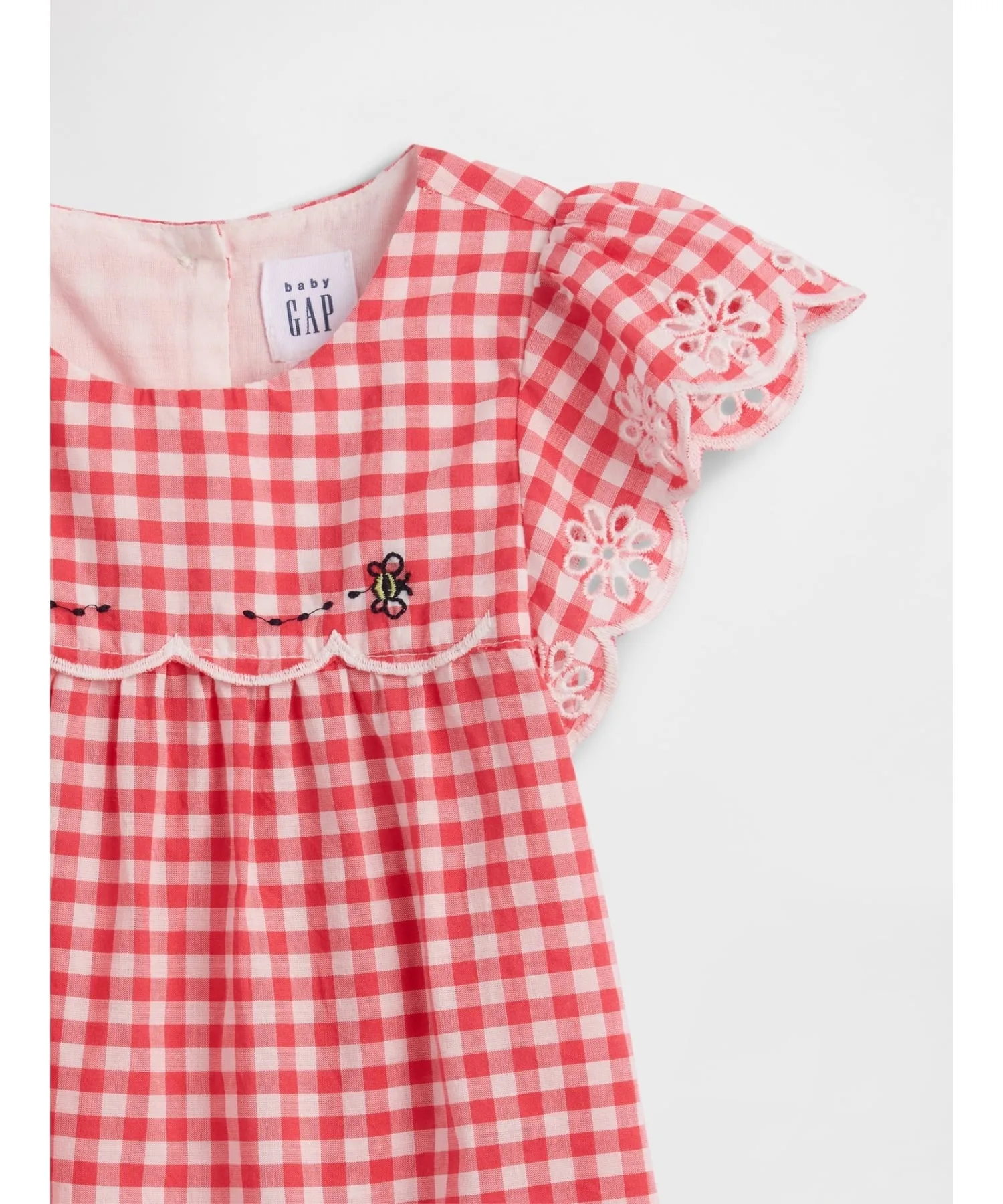 (K) Комплект одежды в клетку с перфорацией (для малышей) GAP, RED_GINGHAM — фото 3
