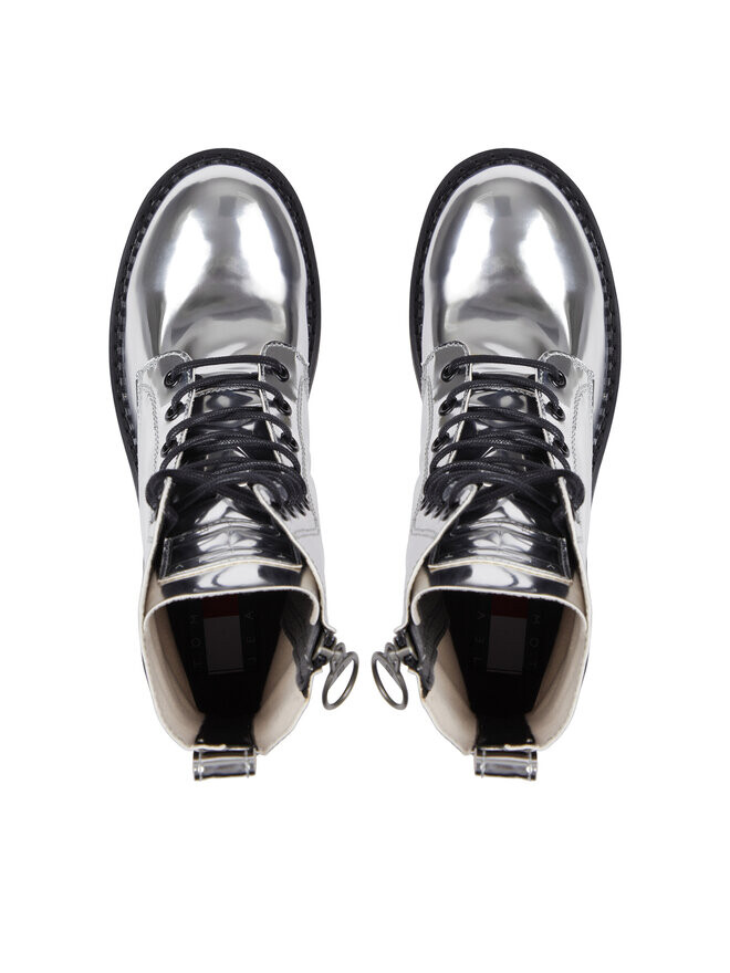Ботильоны Tommy Jeans Tjw Flatform Zip Up Metallic EN0EN02403, серый — фото 4