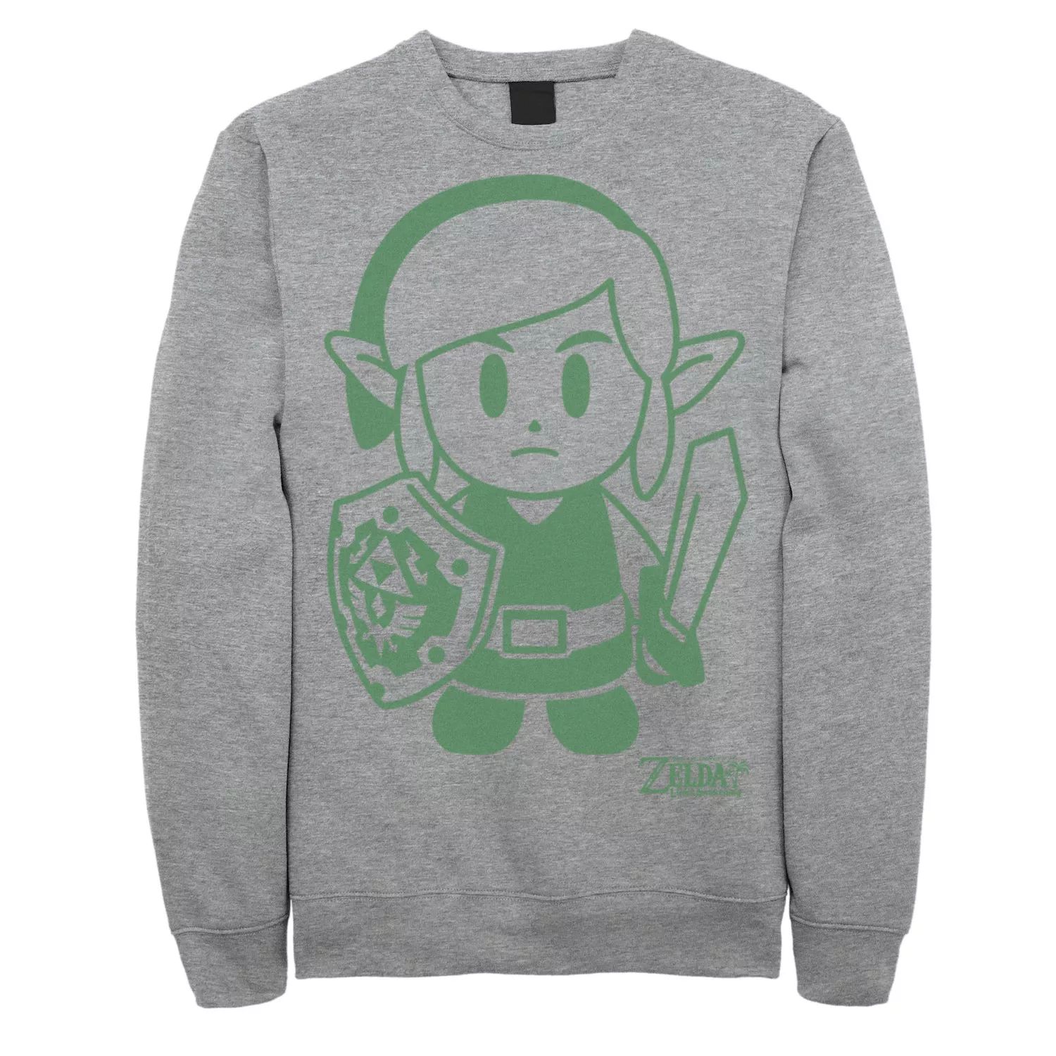 

Мужской флисовый пуловер с зеленым контуром и графическим рисунком Nintendo Legend Of Zelda Links Awakening Link Licensed Character, Зеленый, Мужской флисовый пуловер с зеленым контуром и графическим рисунком Nintendo Legend Of Zelda Links Awakening Link 