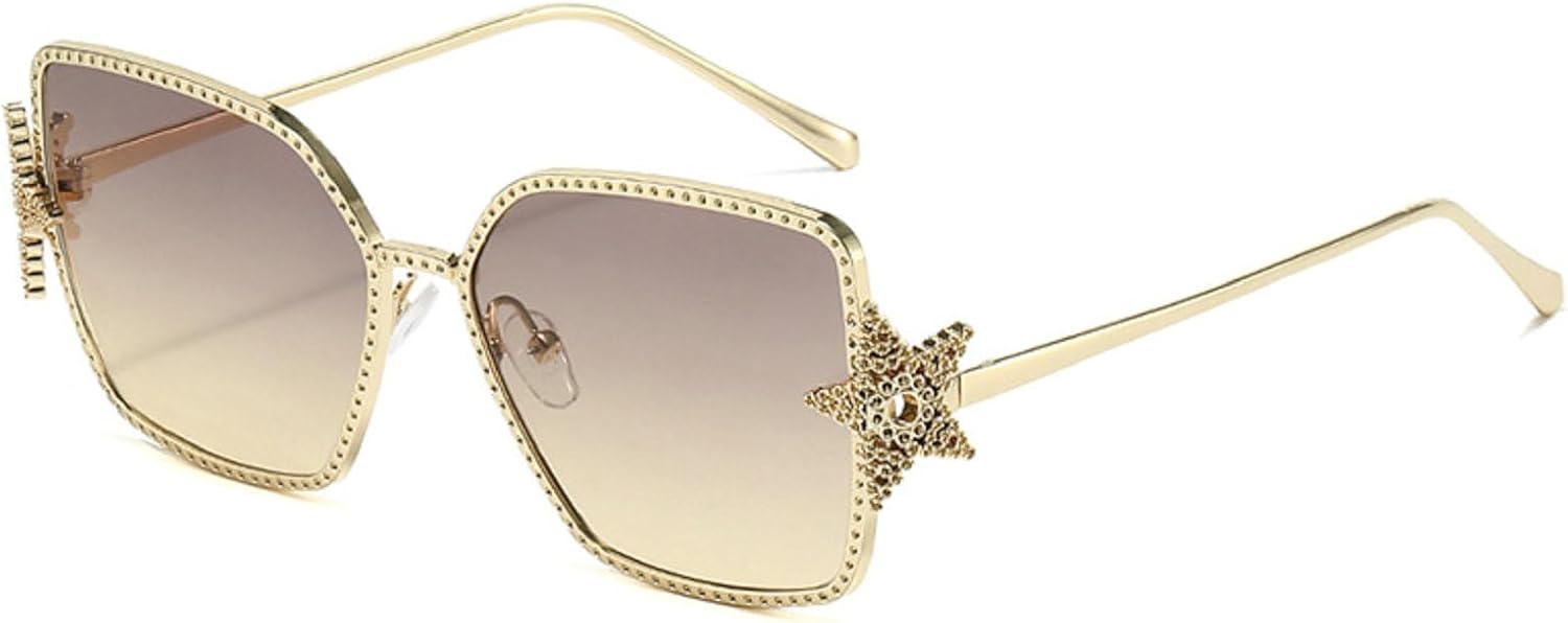 

Женские солнцезащитные очки в стиле панк с маленькой оправой, роскошные винтажные классические металлические многоугольные солнцезащитные очки для женщин, защита от УФ-излучения UV400 98138 Melrose, Greey Tea