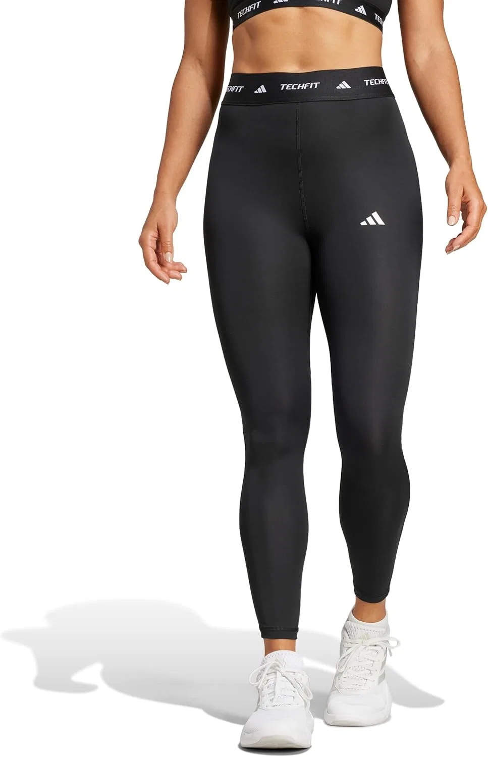 Леггинсы adidas Techfit 7/8, Black/White — фото 3