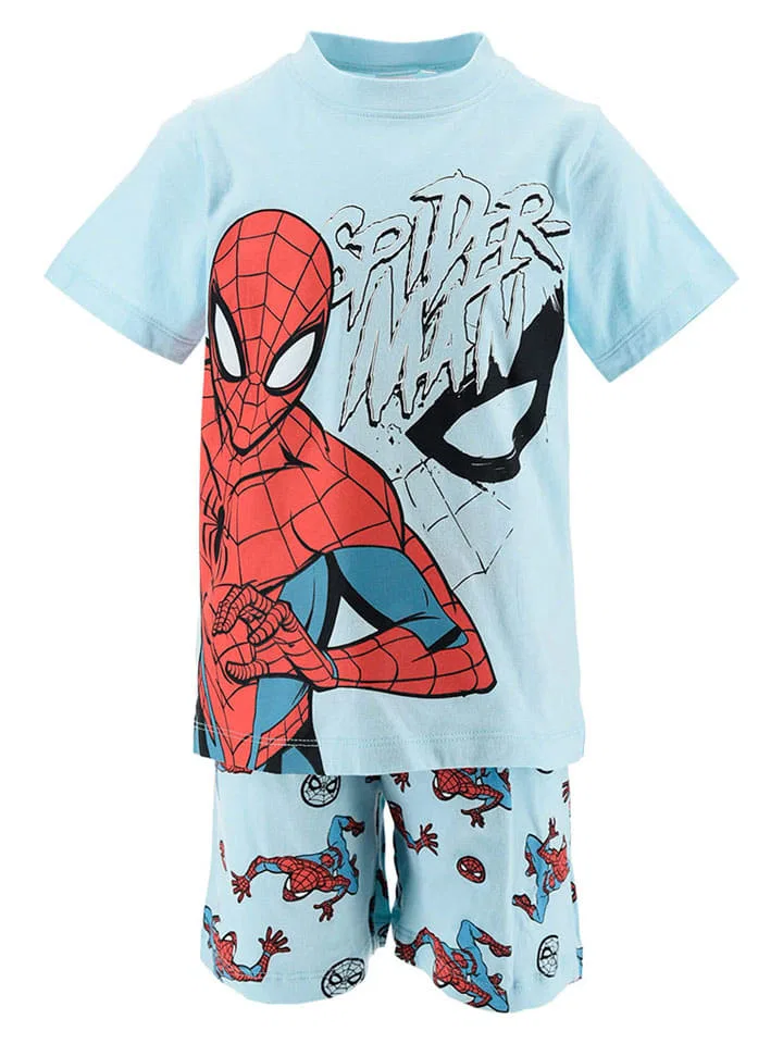 Пижама с принтом Spiderman, голубой