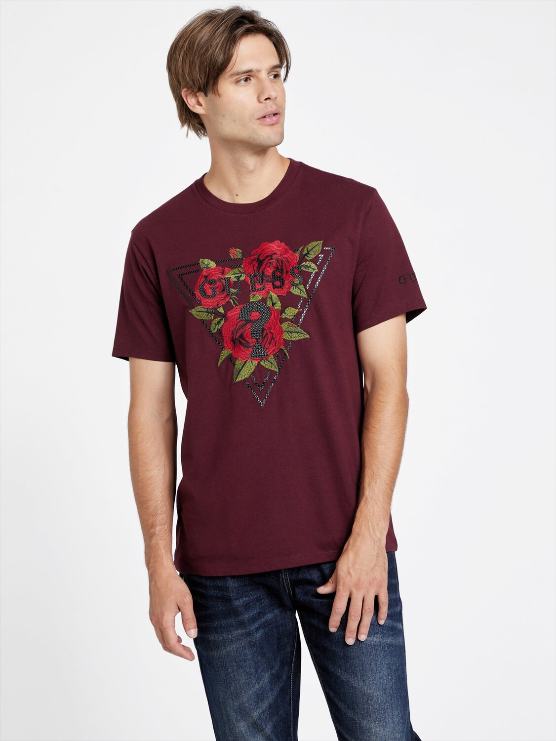 

Футболка с логотипом Eco Jarold Rose Guess Factory, красный