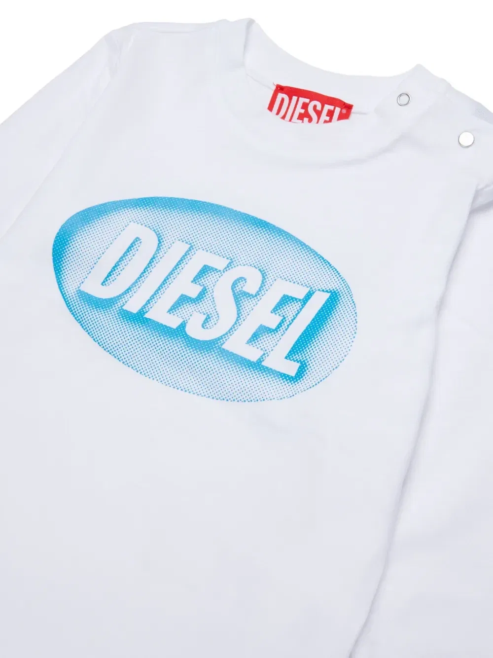 Футболка с длинными рукавами и логотипом Diesel Kids, белый — фото 3