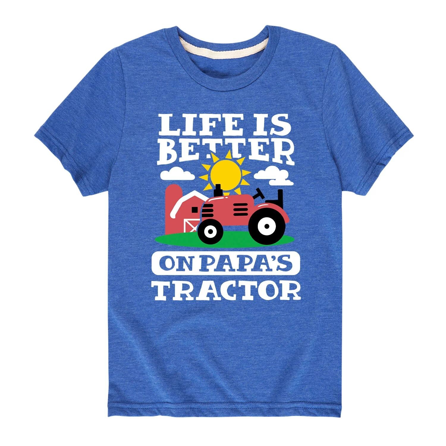 

Футболка с рисунком Papa's Tractor для мальчиков 8–20 лет Licensed Character, синий