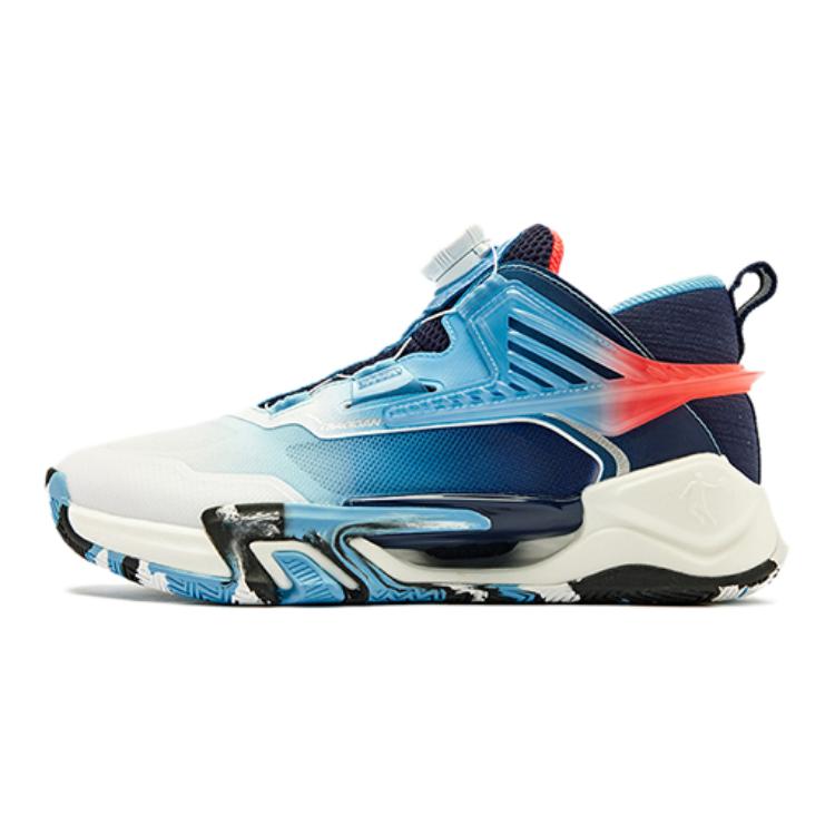 

QIAODAN Амортизирующие, износостойкие низкие детские баскетбольные кроссовки Blue