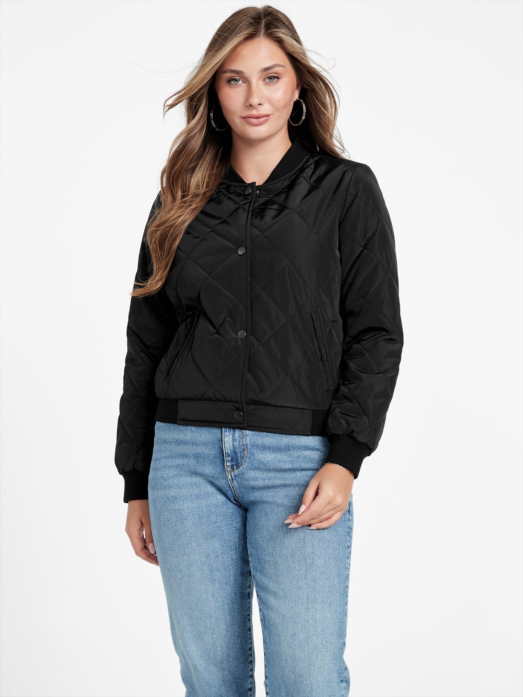 

Фиолетовая стеганая куртка Guess Factory