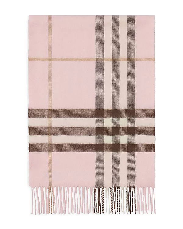 Клетчатый кашемировый шарф Burberry, розовый — фото 4