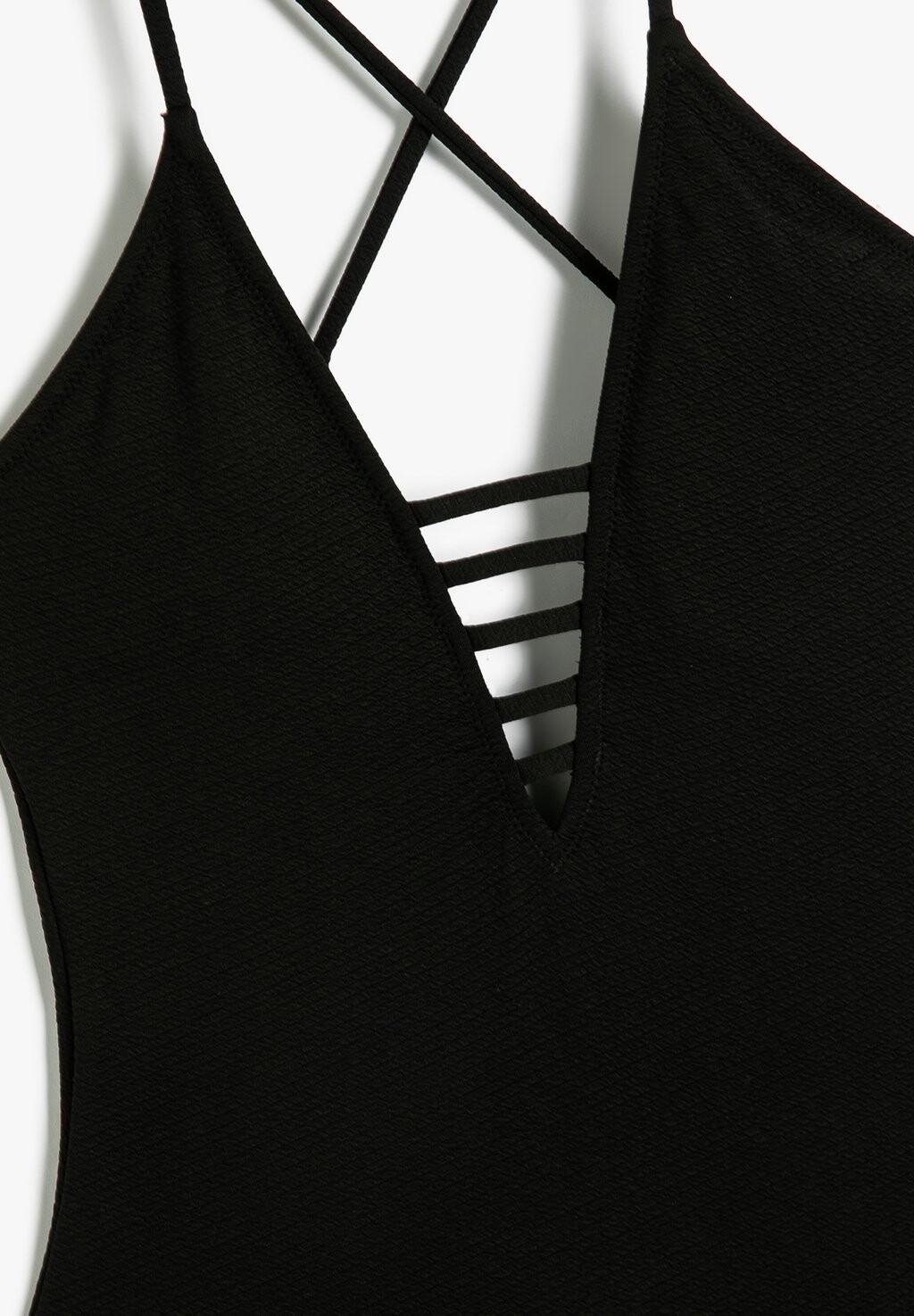 

Купальник PADDED STRAPPY BINDING DETAIL DEEP V NECK Koton, черный