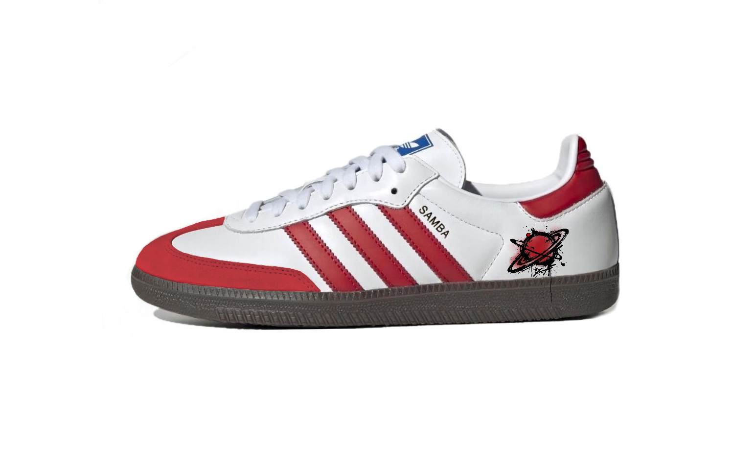 

Adidas Custom Samba OG Crimson Planet устойчивые к истиранию и скольжению низкие кроссовки для скейтбординга unisex красный белый