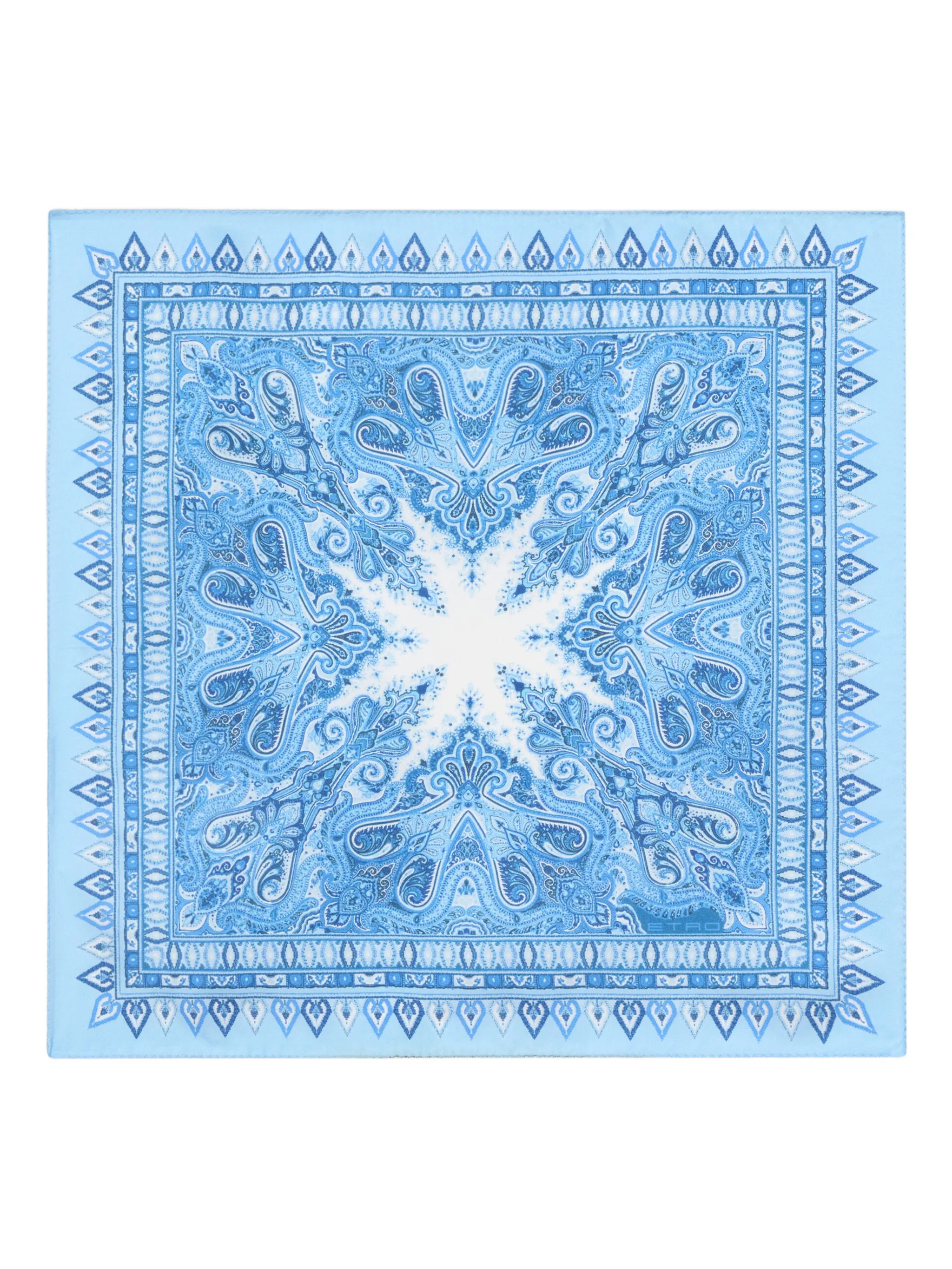 

Шелковый платок-паше с принтом пейсли Etro, синий