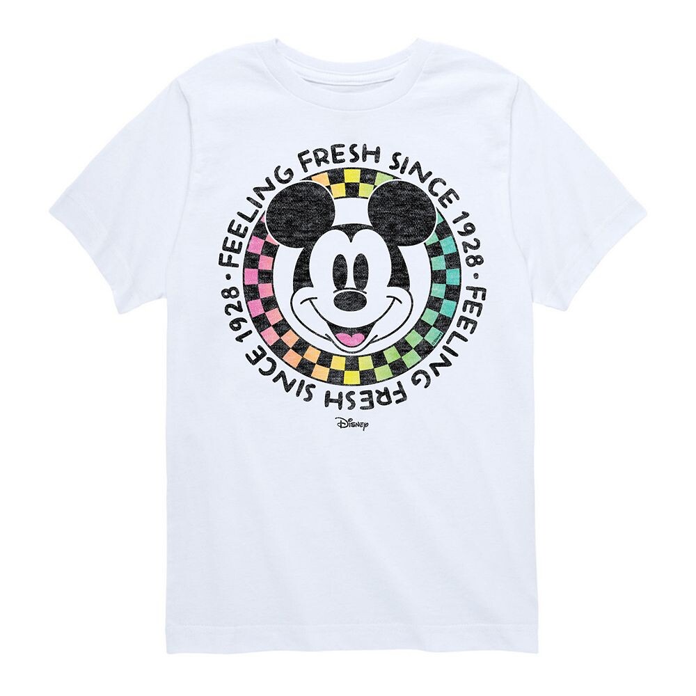 

Футболка Fresh Checker с изображением Микки Мауса Disney для мальчиков 8–20 лет, белый