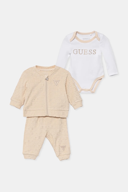 

Комплект для новорожденного 3 предмета Guess, бежевый