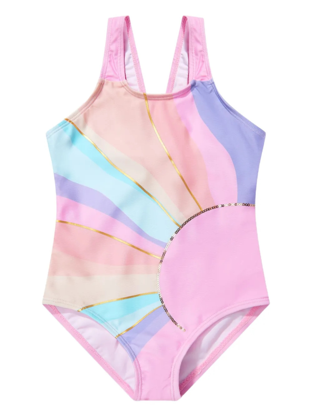 

Купальник с градиентным принтом SOLISWIM KIDS, розовый