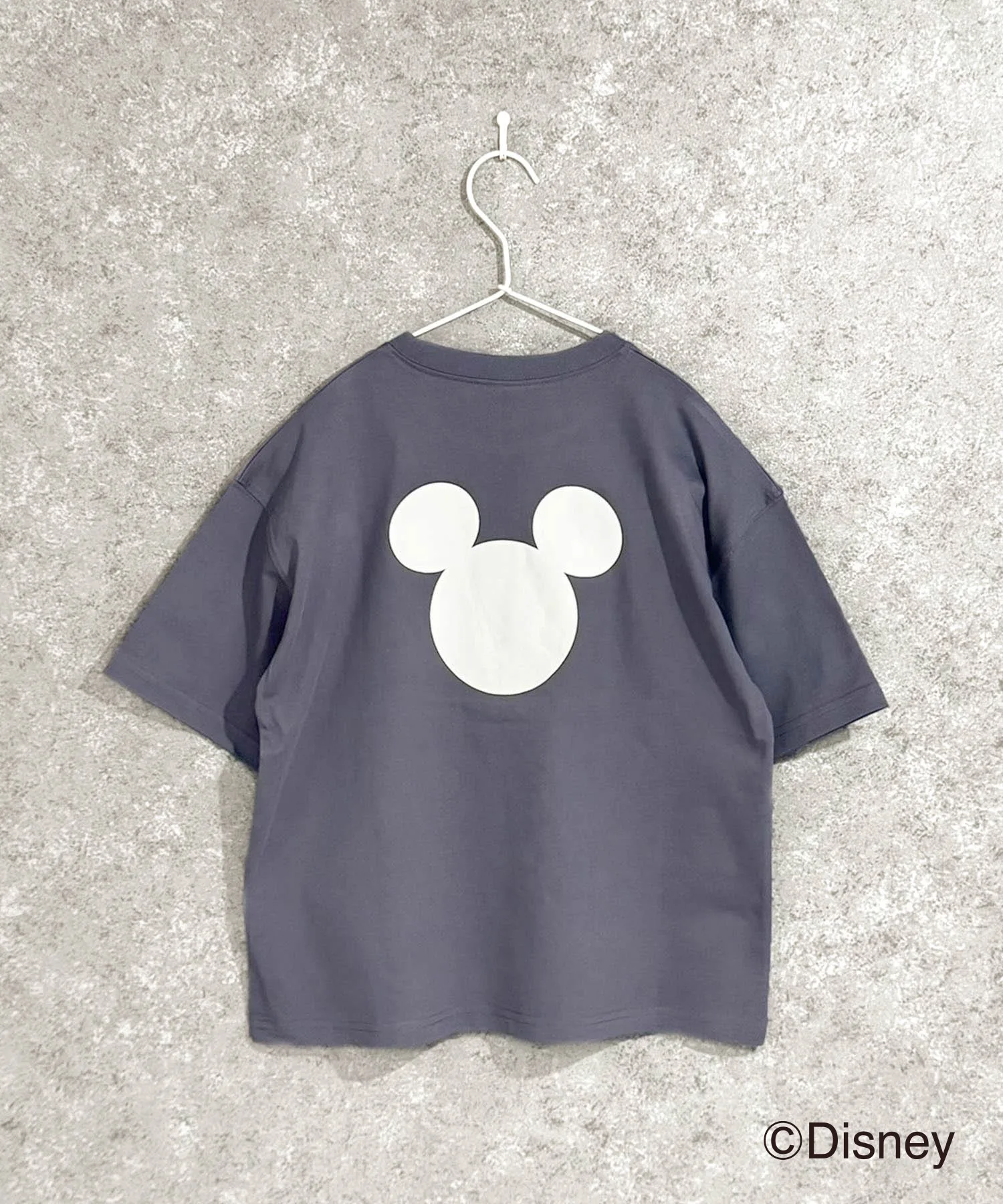 Детская футболка Disney MICKY MOUSE с принтом силуэта Микки Мауса угольно-серая