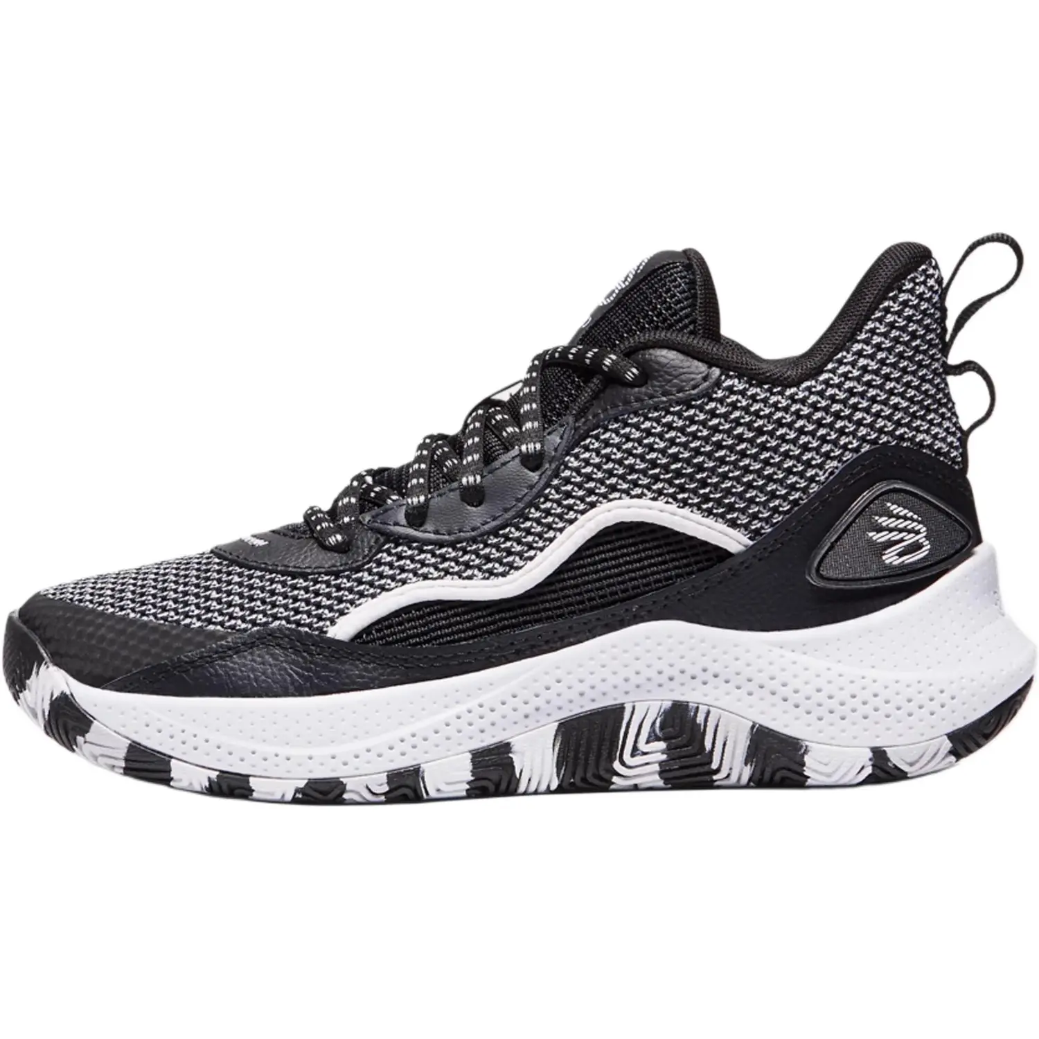 

Under Armour Curry 3 Anti Slip Wear Resistant Mid Top детские баскетбольные кроссовки Black для подростков