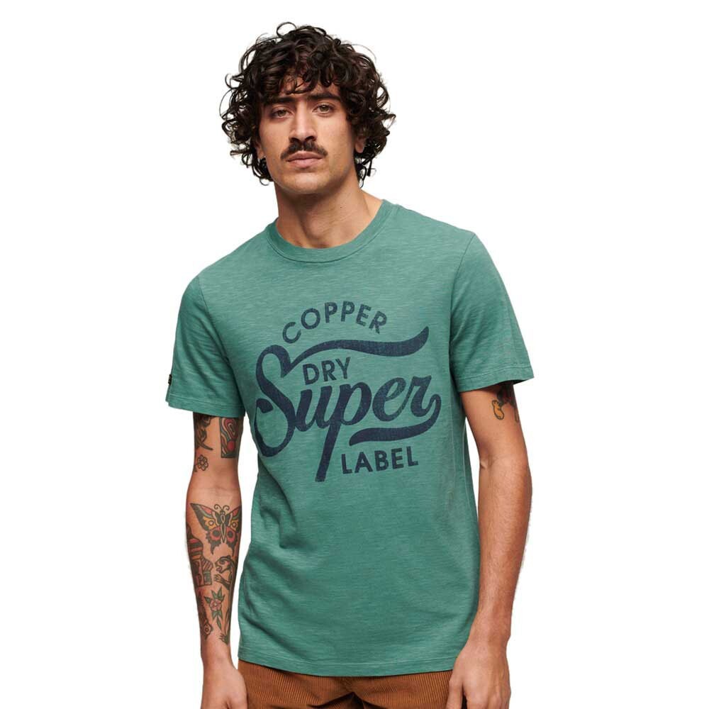 

Футболка с коротким рукавом Superdry Copper Label Script, зеленый