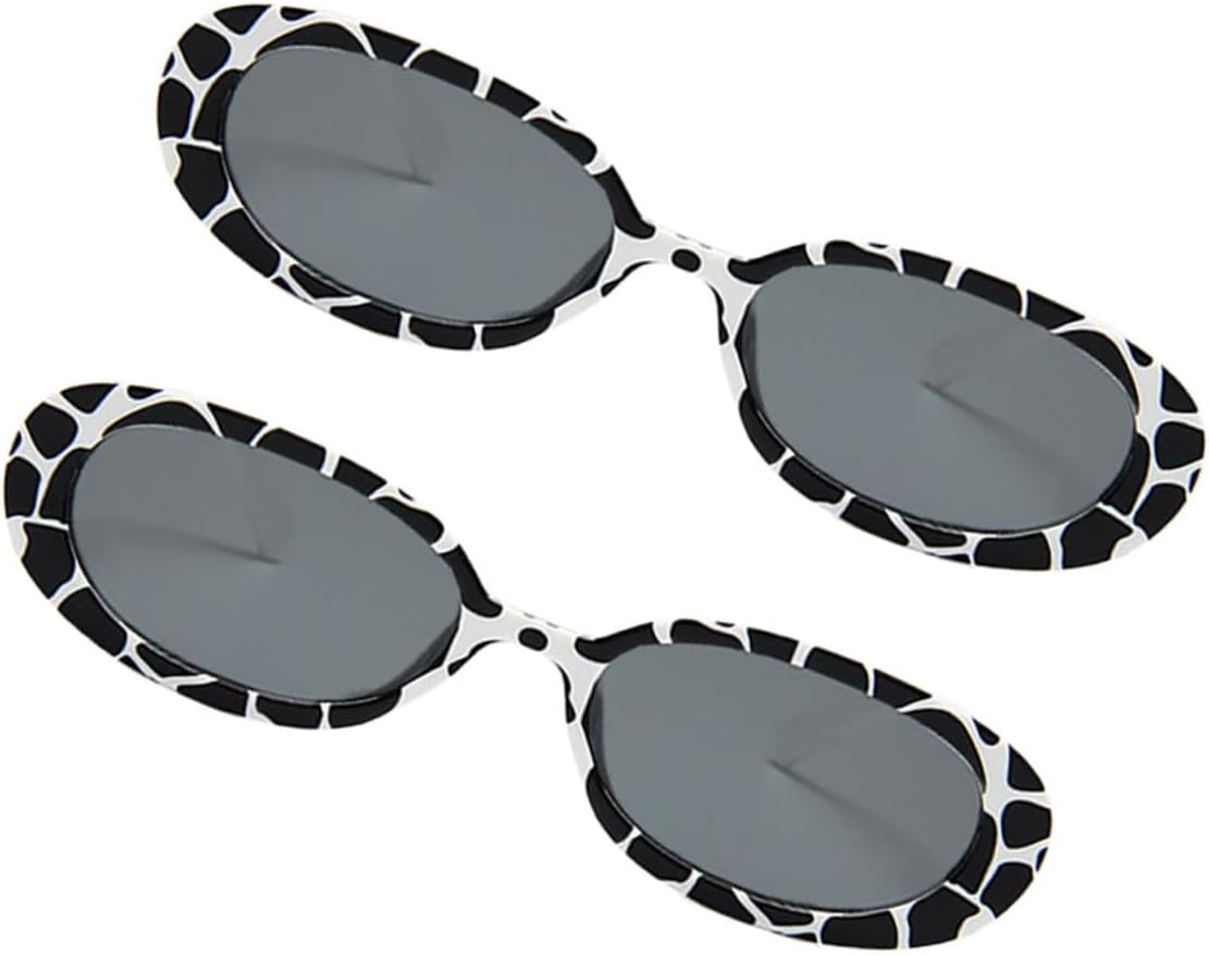 

NOLITOY 2 шт. Легкие солнцезащитные очки с принтом под коровью шкуру, маленькие, для женщин и мужчин, модные ретро-очки для вечеринок, удобные солнцезащитные очки для Хэллоуина и использования на открытом воздухе, Assorted Color