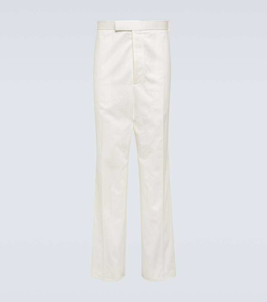 

Хлопковые чинос из твила с высокой посадкой Thom Browne, White