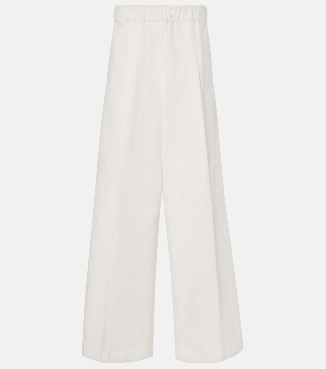 

Широкие брюки из хлопка с высокой талией Dries Van Noten, белый