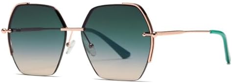 

Солнцезащитные очки 2027 года для женщин: многоугольные, ретро, ​​металлические, с градиентным переходом цвета, для путешествий, уличной фотографии, защиты от солнца MTZJH, 4