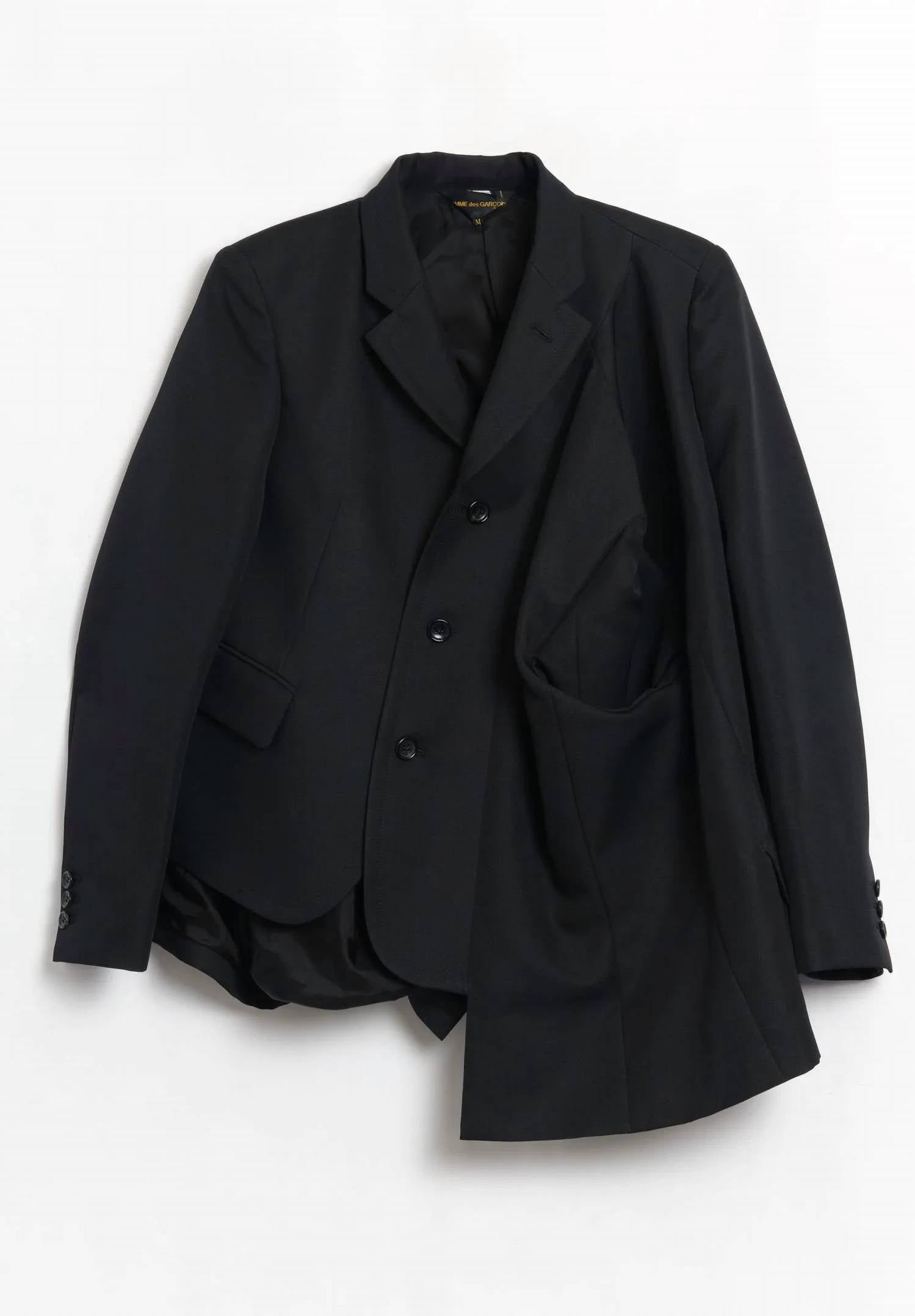 

Женский асимметричный блейзер в черном цвете Comme Des Garcons