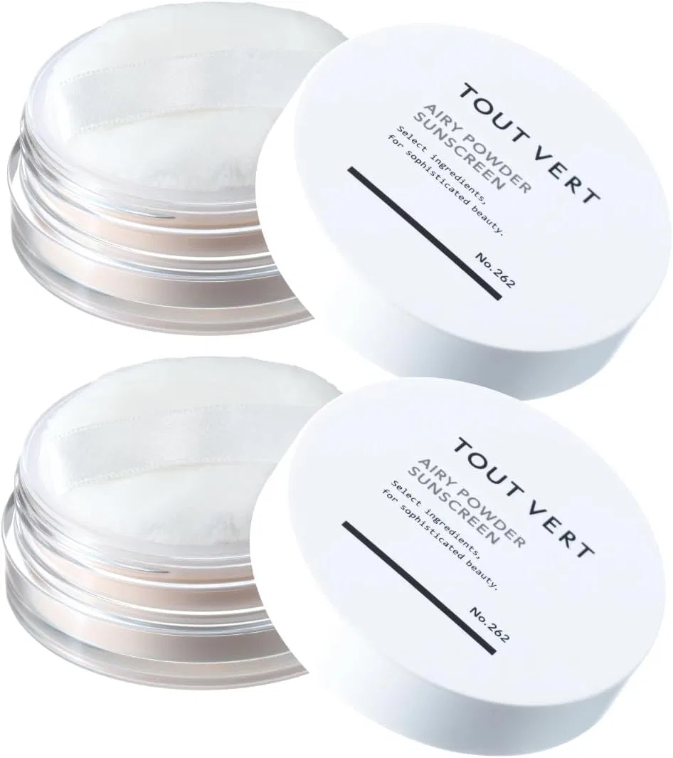 Солнцезащитная пудра Touver Airy Powder Sunscreen, набор 2 шт., 4 г, шиммер и полуматовая