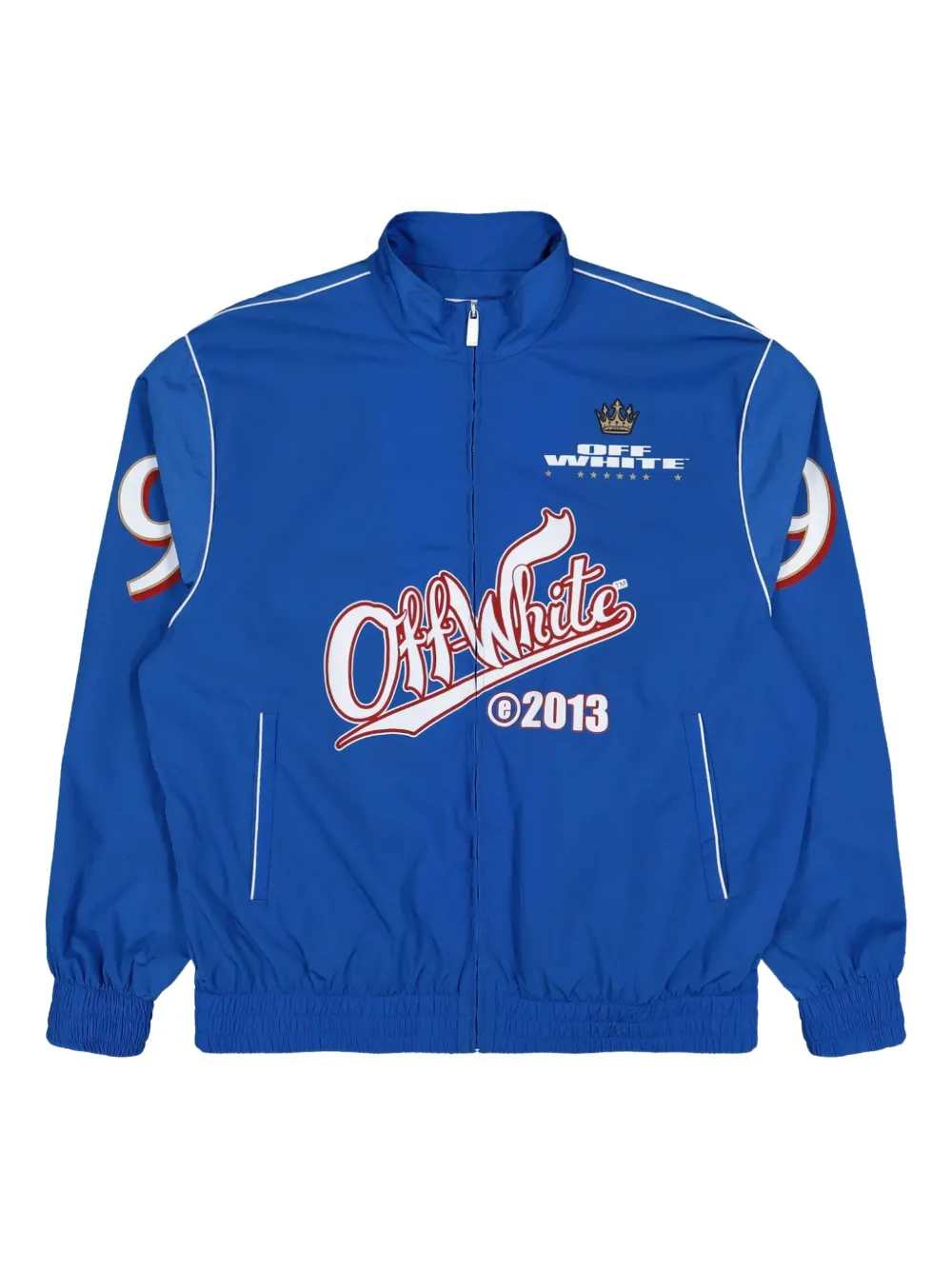 

Спортивная куртка с графическим принтом и фронтальной молнией Off-White, синий