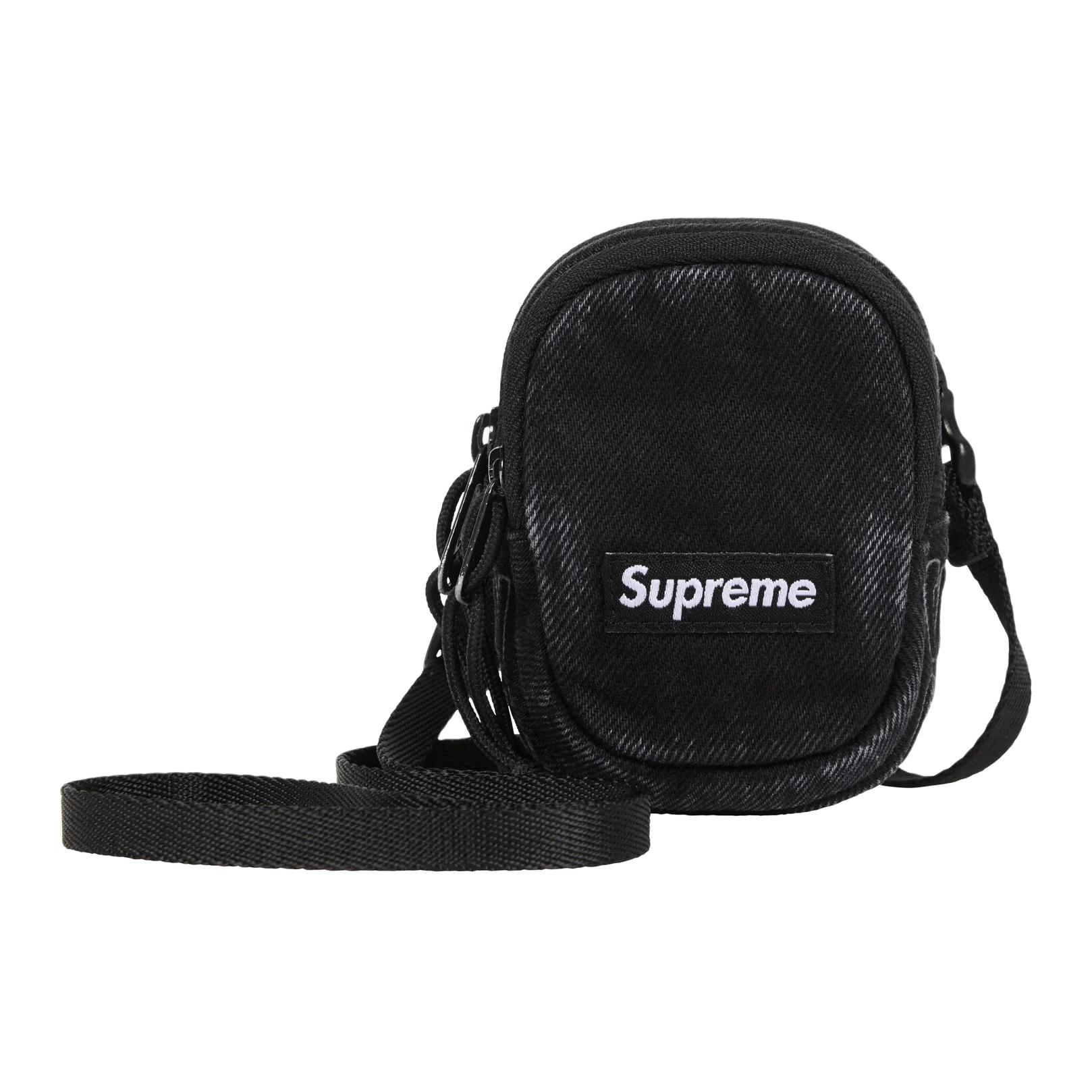 

Supreme Джинсовая кросс-боди миниатюрная унисекс черная сумка через плечо, Black