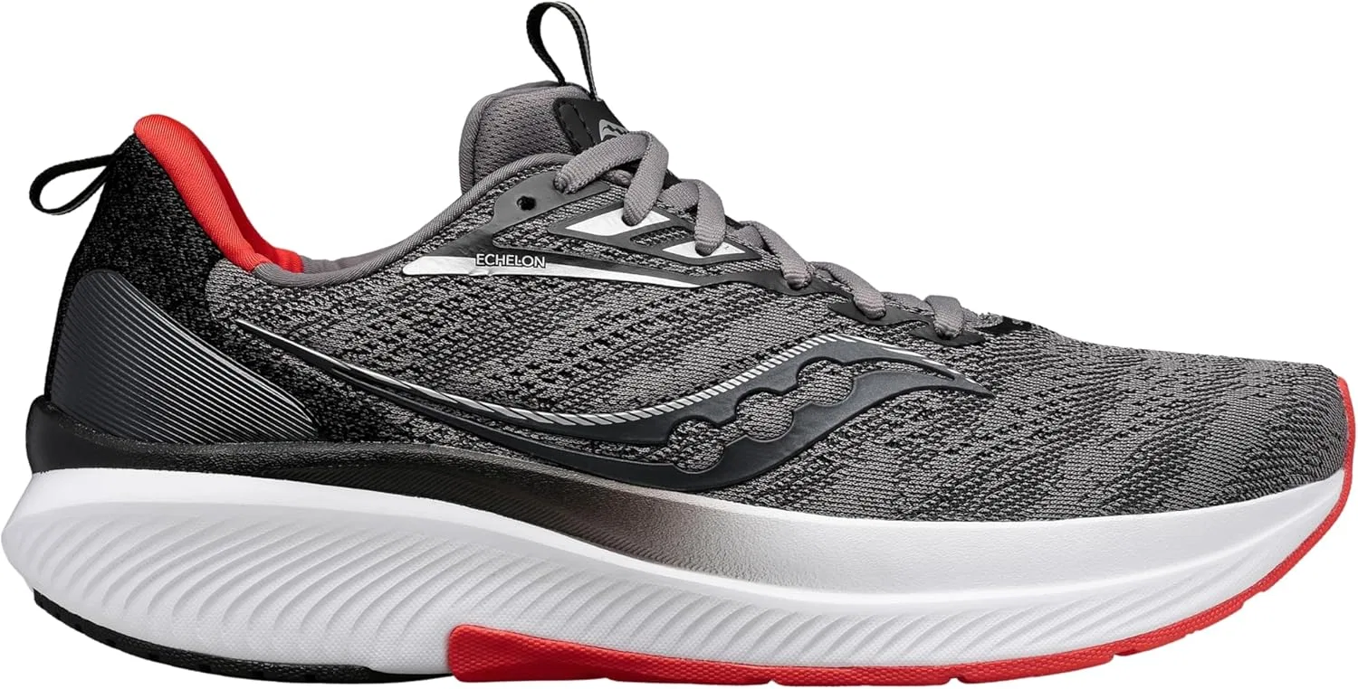 Мужские беговые кроссовки Saucony Echelon 9, Charcoal Red — фото 2