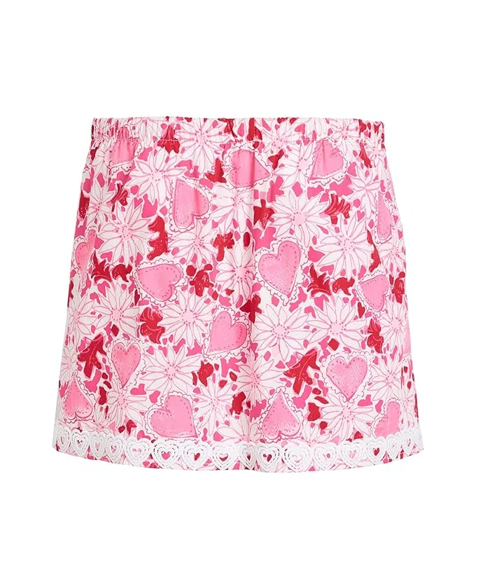 Юбка-шорты с принтом Mini Michelina Lilly Pulitzer Kids, Coconut Dear Heart — фото 2