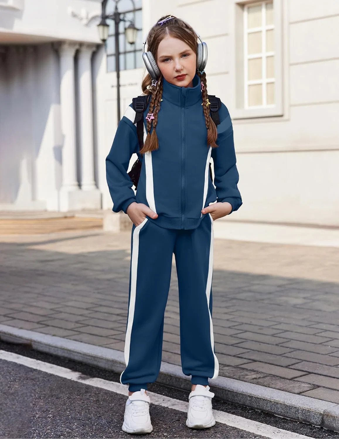 Спортивный костюм из флиса, Zaclotre, 2 предмета, Navy — фото 2