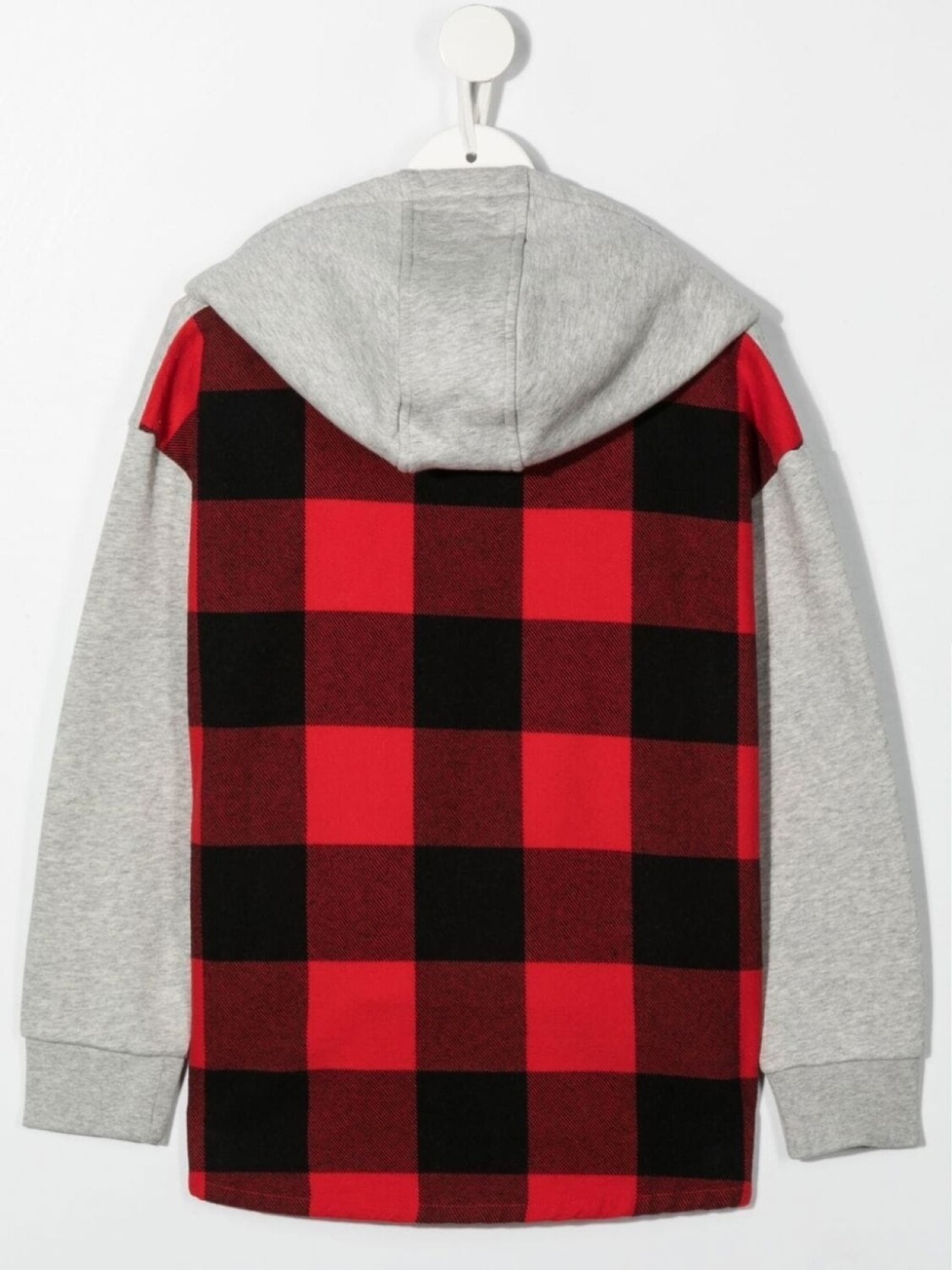 

Woolrich Kids худи с вышитым логотипом и вставками, серый