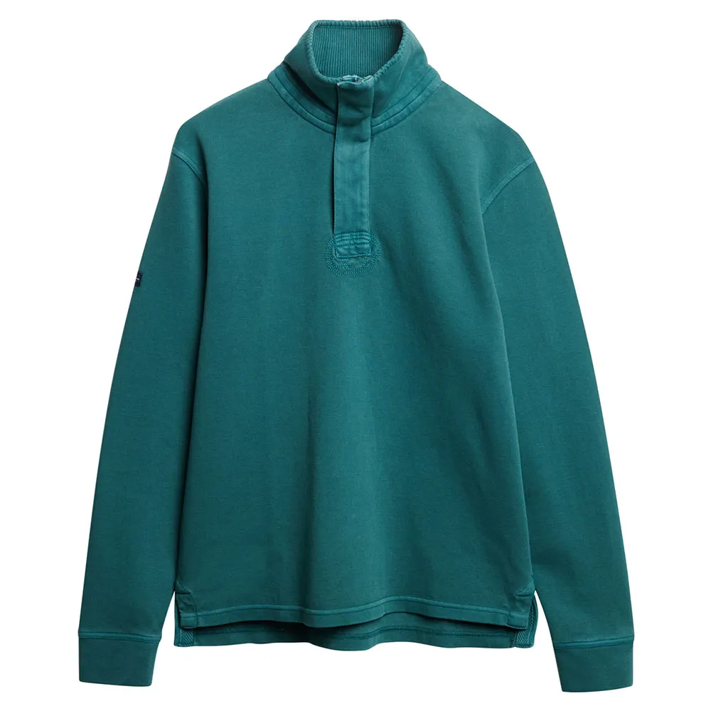 

Толстовка Superdry Cotton Classic Pique Henley, зеленый