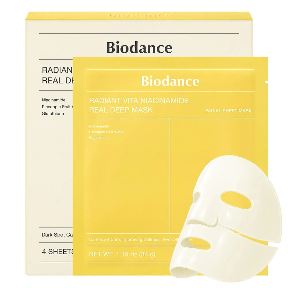 Ночная гидрогелевая маска «Radiant Vita Niacinamide Real Deep Mask» от BIODANCE Biodance, Vita