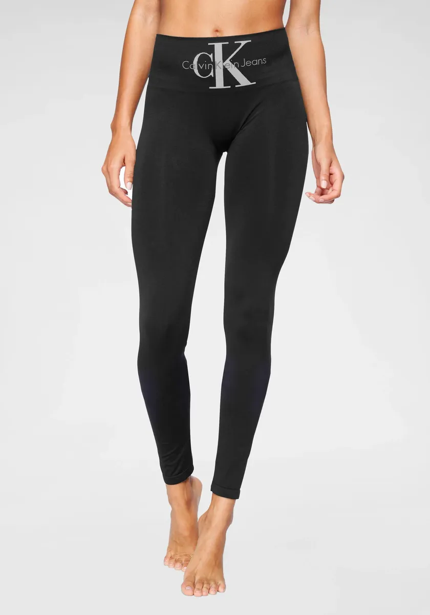 

Леггинсы Calvin Klein с широким формирующим поясом, черный