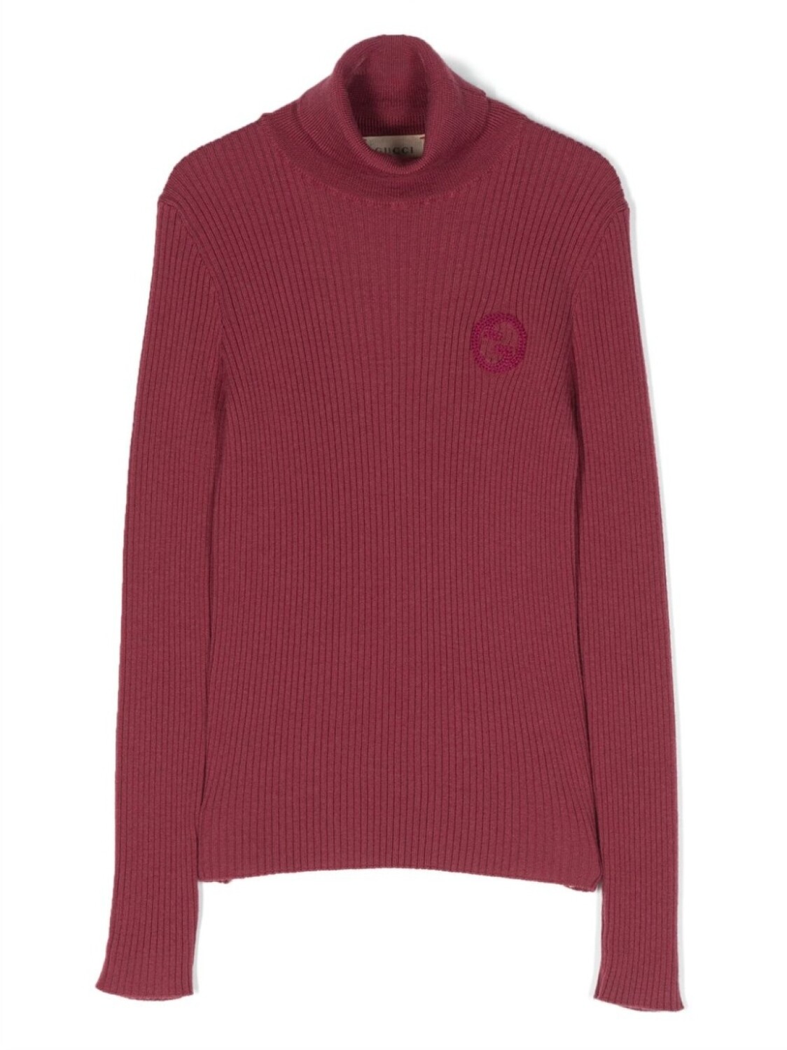 

Gucci Kids шерстяной джемпер с вышитым логотипом, розовый