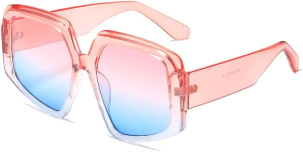 

Солнцезащитные очки неправильной квадратной формы 2027 года для женщин и мужчин, двухцветная оправа, винтажный стиль, защита от ультрафиолета UV400 MTZJH, Pink