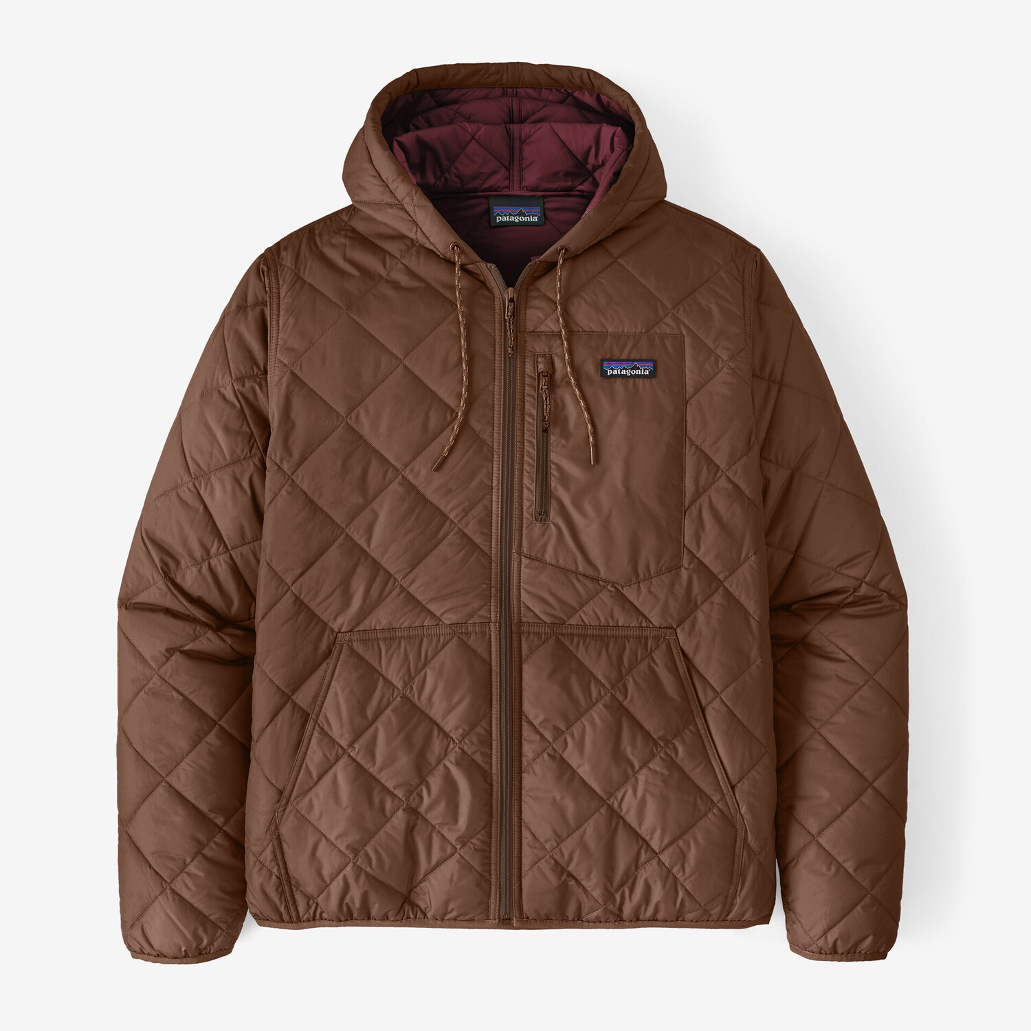 

Мужская стеганая толстовка-бомбер с бриллиантами Patagonia, мус коричневый