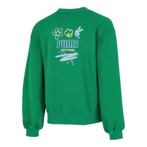 

Свитер graphic sweatshirt 'green' Puma, зеленый