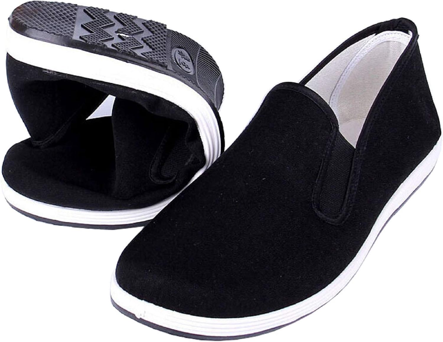 

Обувь для боевых искусств Кунг-Фу и Тай-чи, резиновая подошва, универсальная, текстильная, противоскользящая, модные кроссовки для цигуна, черные AiJiaTu, черный