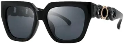 

Женские солнцезащитные очки 2027 года, модные квадратные белые солнцезащитные очки для женщин, винтажные очки большого размера, женские очки MTZJH, Black