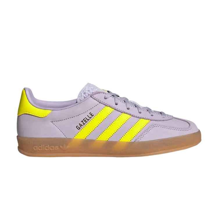 

Кроссовки Wmns Gazelle Indoor, цвет Silver Dawn Solar Yellow